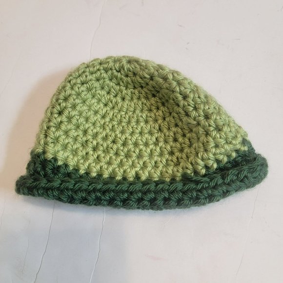 Crochett Turtle Costume, Newborn Baby,  Green w/Brown Trim, Hat & Cover - Picture 8 of 11